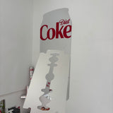 Diet Coke Acrylic Mirror (4ft) + FREE Razor Blade Mirror