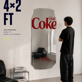 Diet Coke Acrylic Mirror (4ft) + FREE Razor Blade Mirror