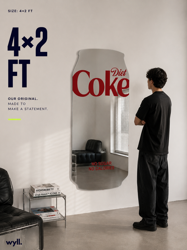 Diet Coke Acrylic Mirror (4ft) + FREE Razor Blade Mirror