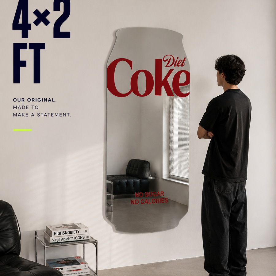 Diet Coke Acrylic Mirror (4ft) + FREE Razor Blade Mirror