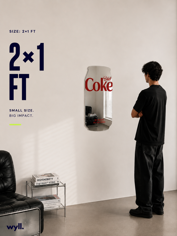 Diet Coke Acrylic Mirror (2ft) - Small