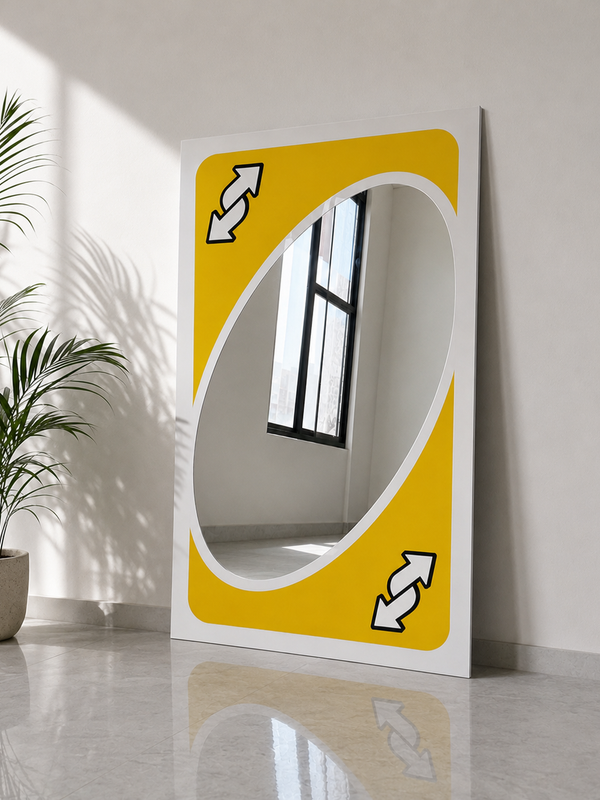 UNO Reverse Card Wall Acrylic Mirror