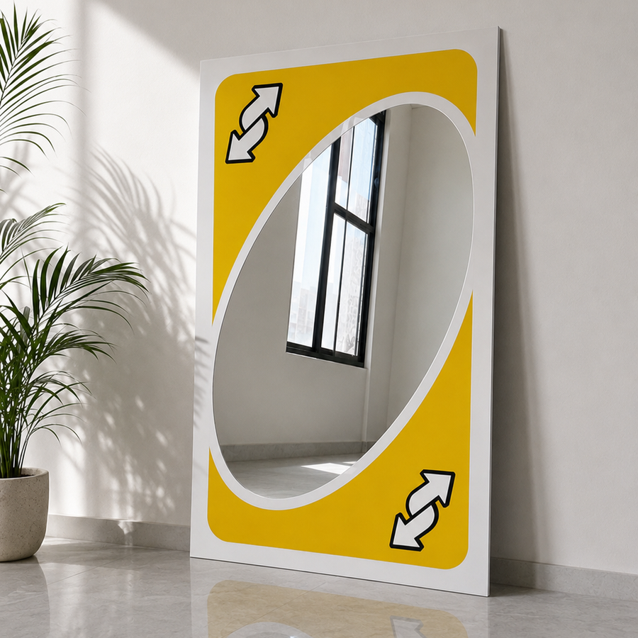 UNO Reverse Card Wall Acrylic Mirror